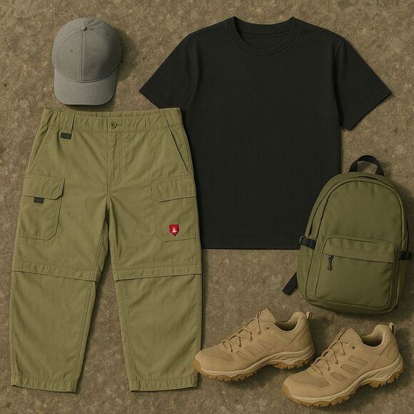 Suisse Sport Convertible Cargo Pants Mens XL Green Nylon Lightweight Hiking Trek - Picture 10 of 15